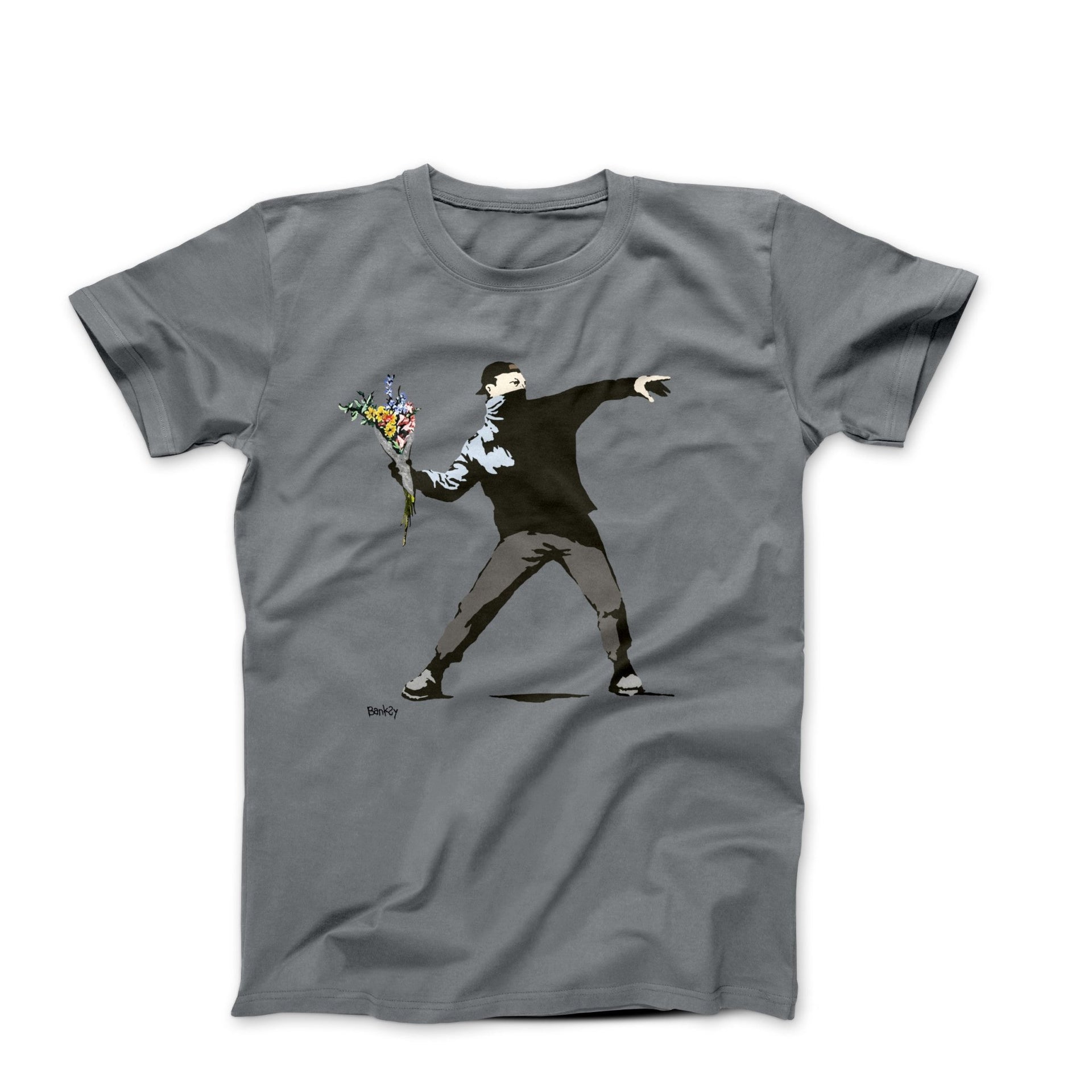 Banksy Flower Thrower Street Art T-shirt - Street, Pop & Media Art - Harvey Ltd