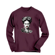 Frida With Flowers Portrait Long Sleeve Tee - Greatest Artists - Harvey Ltd