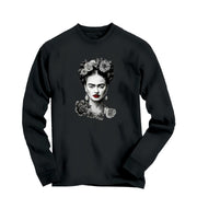 Frida With Flowers Portrait Long Sleeve Tee - Greatest Artists - Harvey Ltd