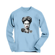 Frida With Flowers Portrait Long Sleeve Tee - Greatest Artists - Harvey Ltd