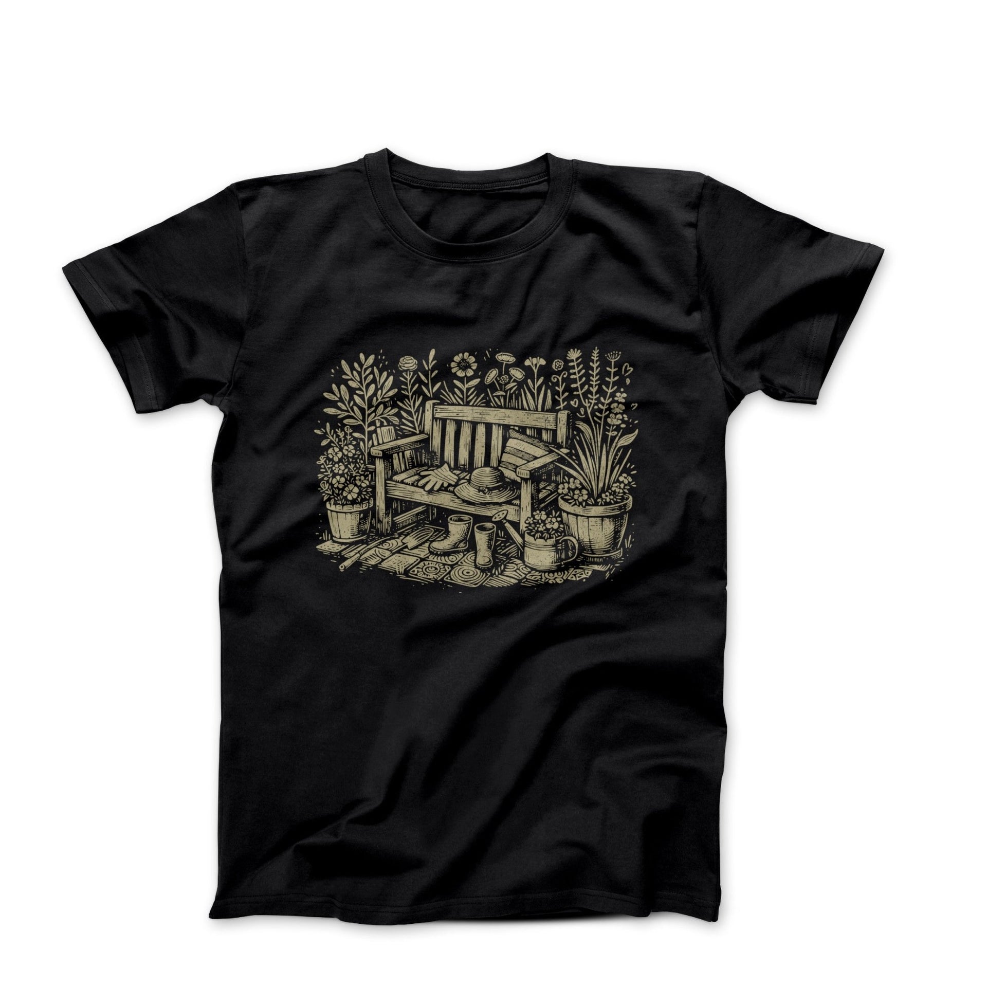 Garden Retreat Graphic Sketch T-shirt - Plants, Garden & Food - Harvey Ltd