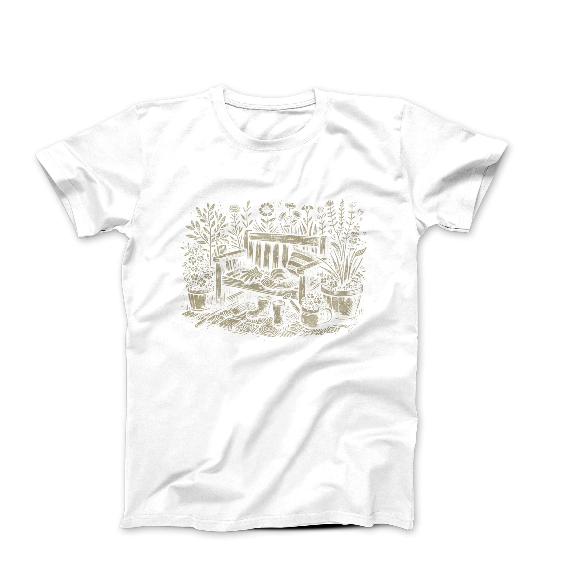 Garden Retreat Graphic Sketch T-shirt - Plants, Garden & Food - Harvey Ltd