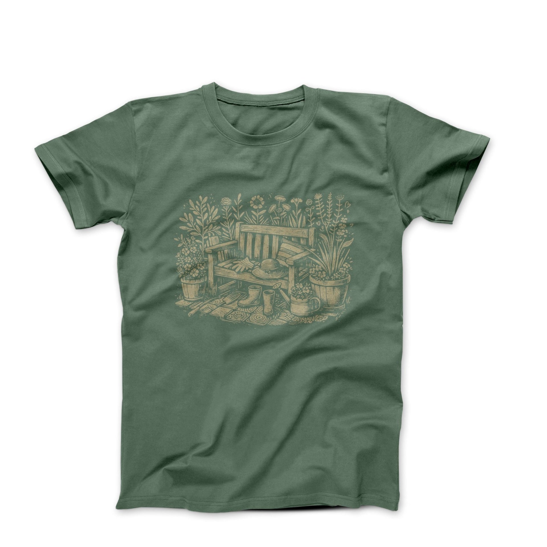 Garden Retreat Graphic Sketch T-shirt - Plants, Garden & Food - Harvey Ltd