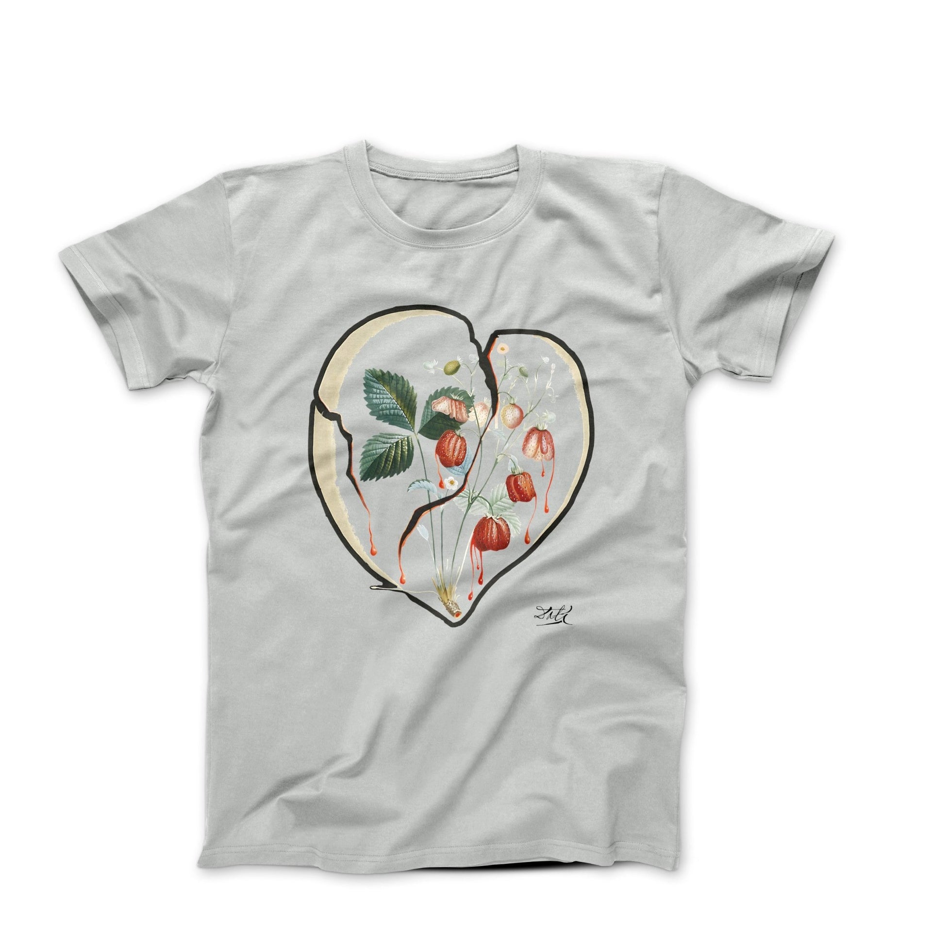 Dali Heart of Strawberries (1969) Artwork T-shirt - Greatest Artists - Harvey Ltd