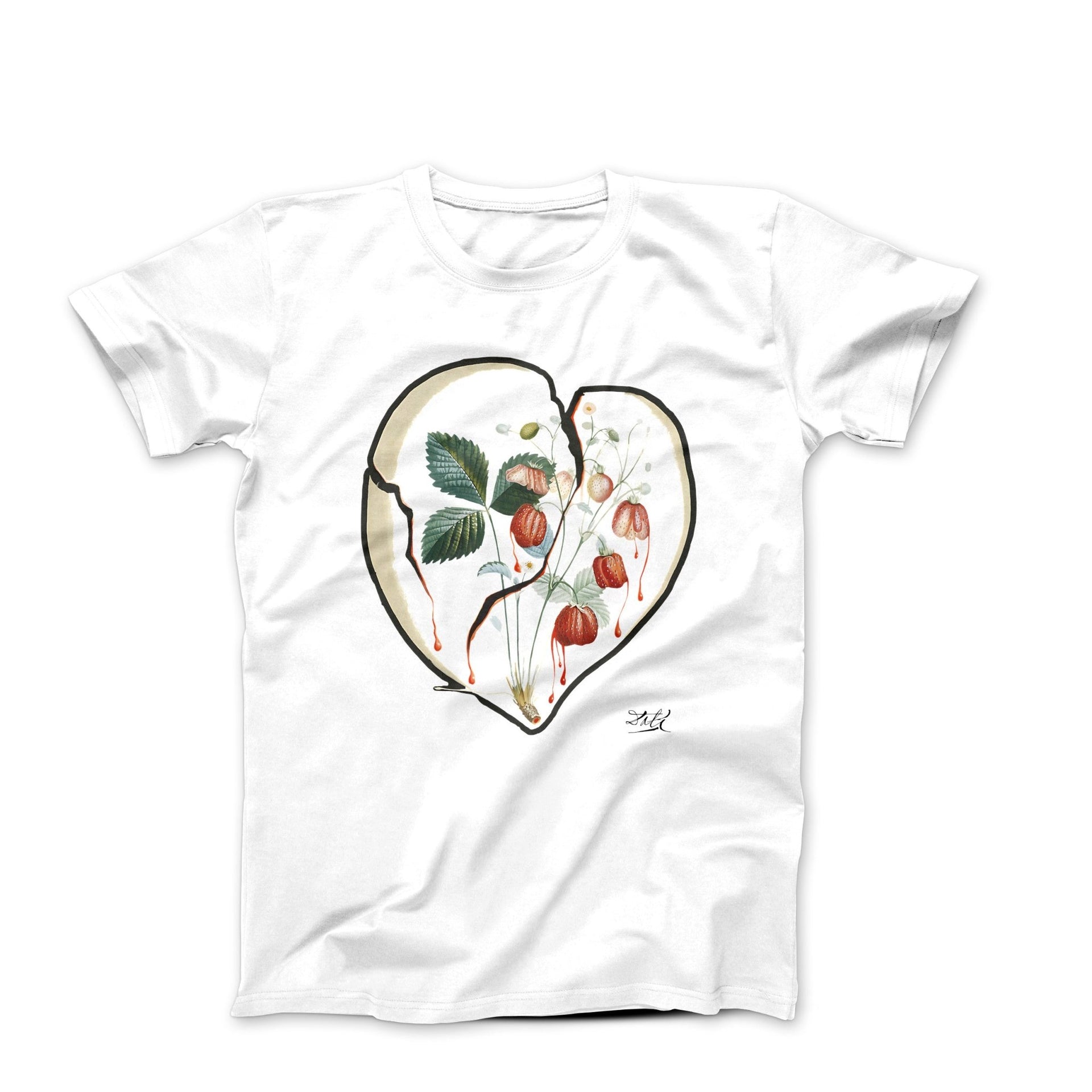 Dali Heart of Strawberries (1969) Artwork T-shirt - Greatest Artists - Harvey Ltd