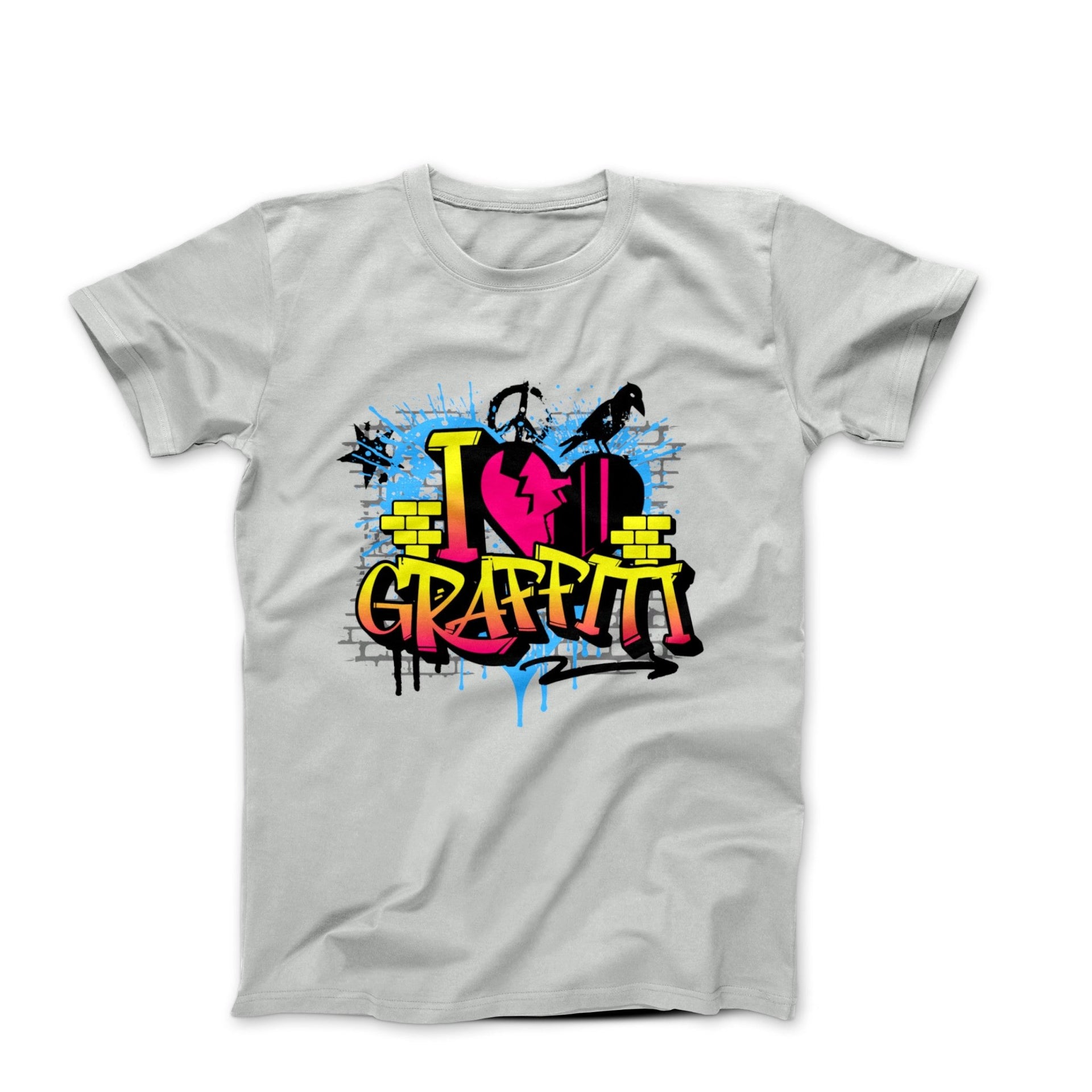 I Love Graffiti Illustration T-shirt - Street, Pop & Media Art - Harvey Ltd