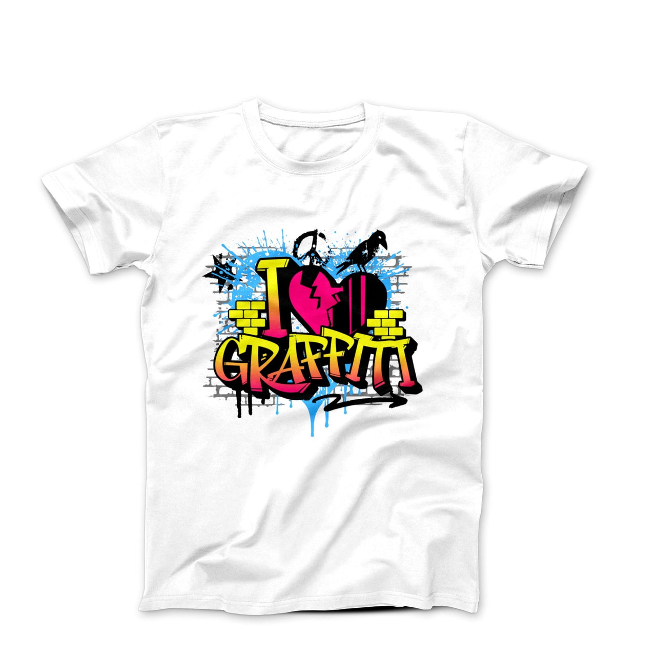 I Love Graffiti Illustration T-shirt - Street, Pop & Media Art - Harvey Ltd