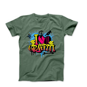 I Love Graffiti Illustration T-shirt - Street, Pop & Media Art - Harvey Ltd