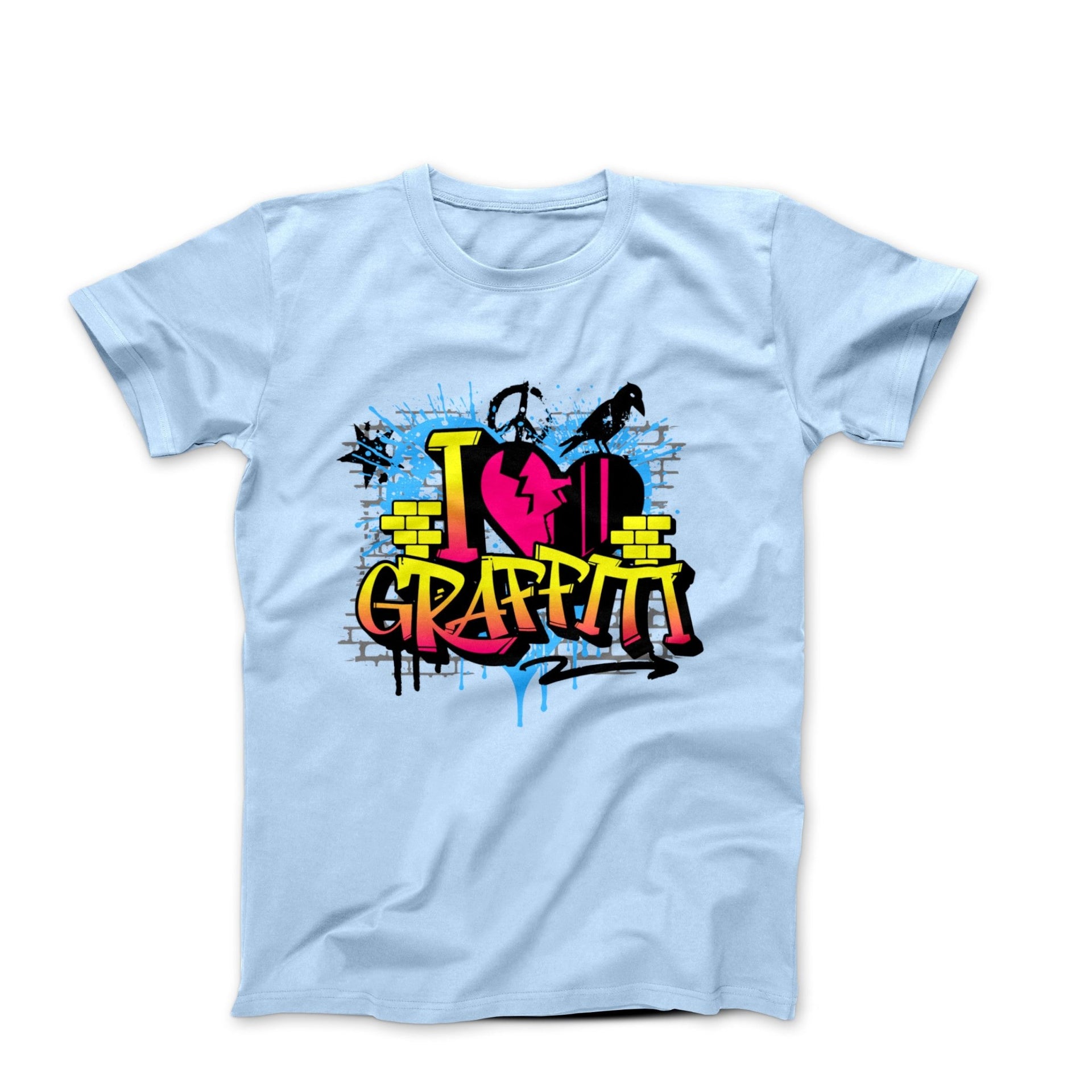 I Love Graffiti Illustration T-shirt - Street, Pop & Media Art - Harvey Ltd
