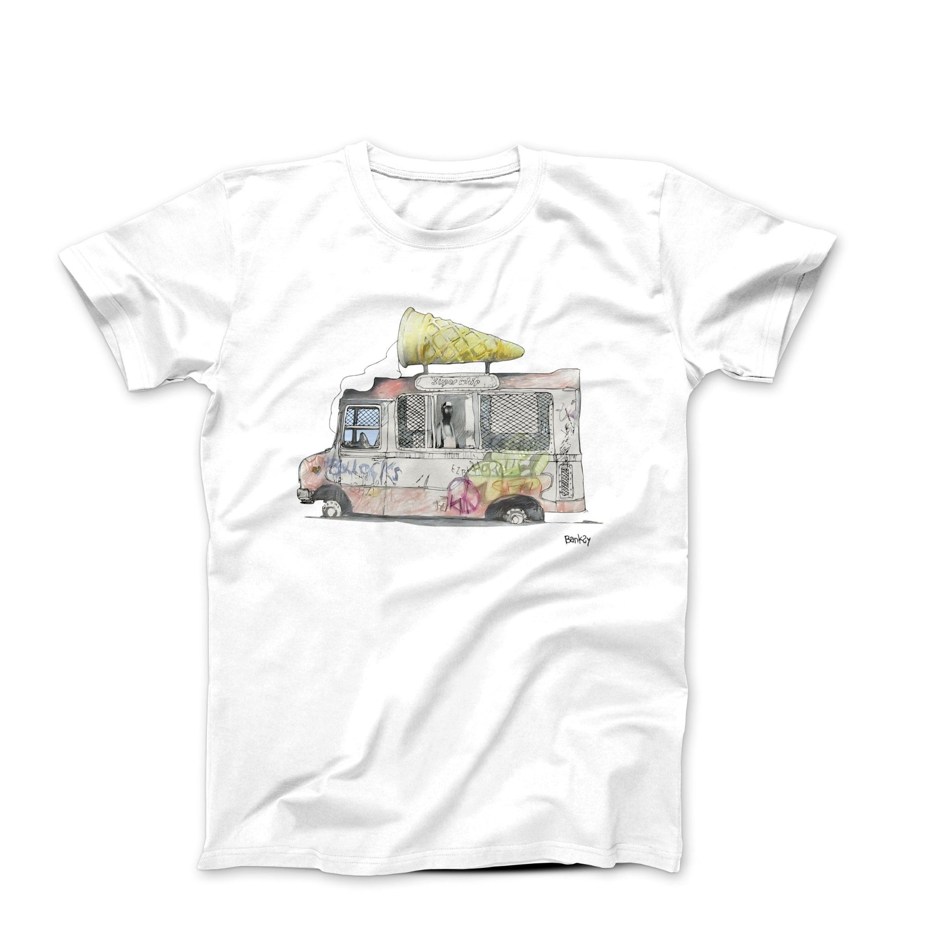 Banksy Ice Cream Van Street Art T-shirt - Street, Pop & Media Art - Harvey Ltd