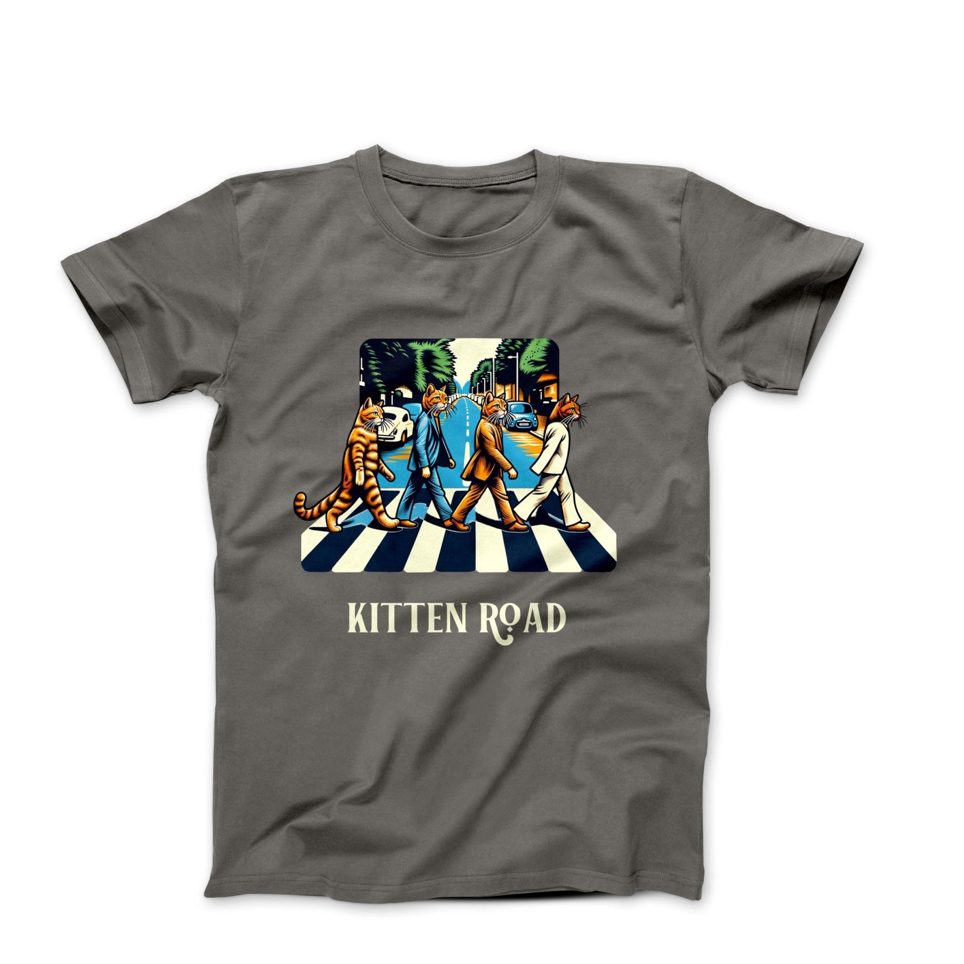 Kitten Road Illustration T-shirt - Pets - Harvey Ltd