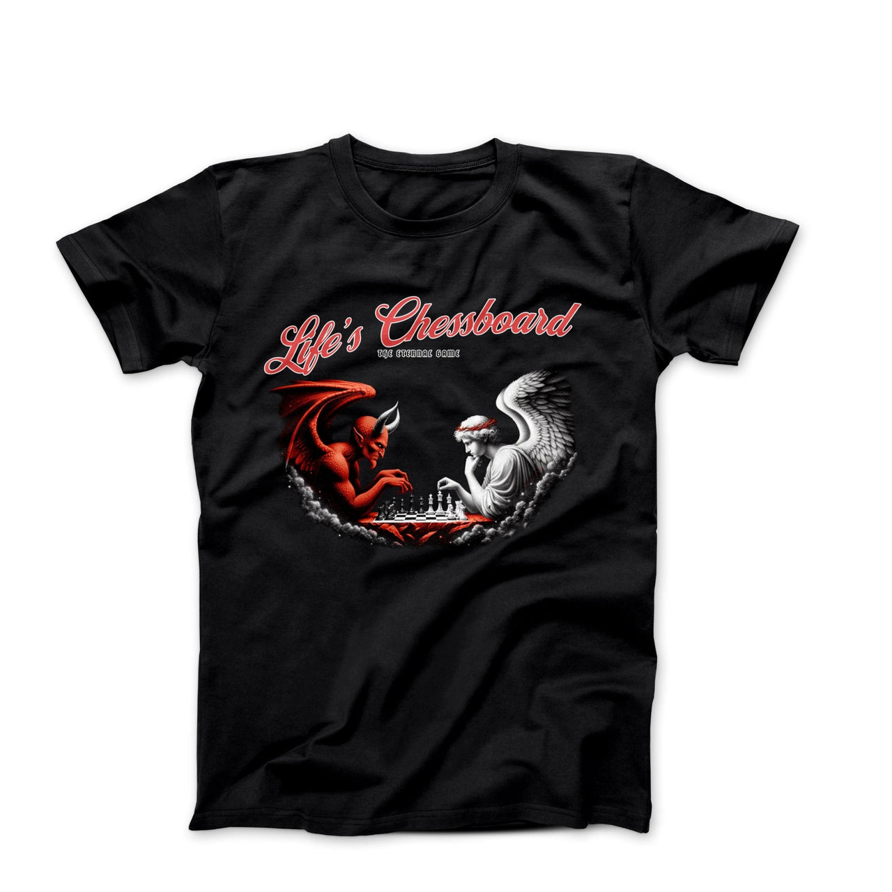Life's Chessboard Illustration T-shirt - Movies, TV & Others - Harvey Ltd