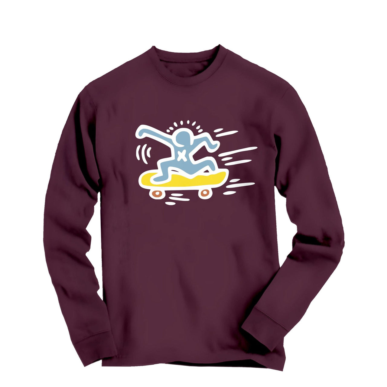 Man Skateboarding Long Sleeve Tee - Street, Pop & Media Art - Harvey Ltd