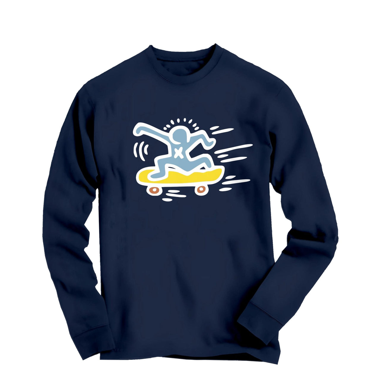 Man Skateboarding Long Sleeve Tee - Street, Pop & Media Art - Harvey Ltd