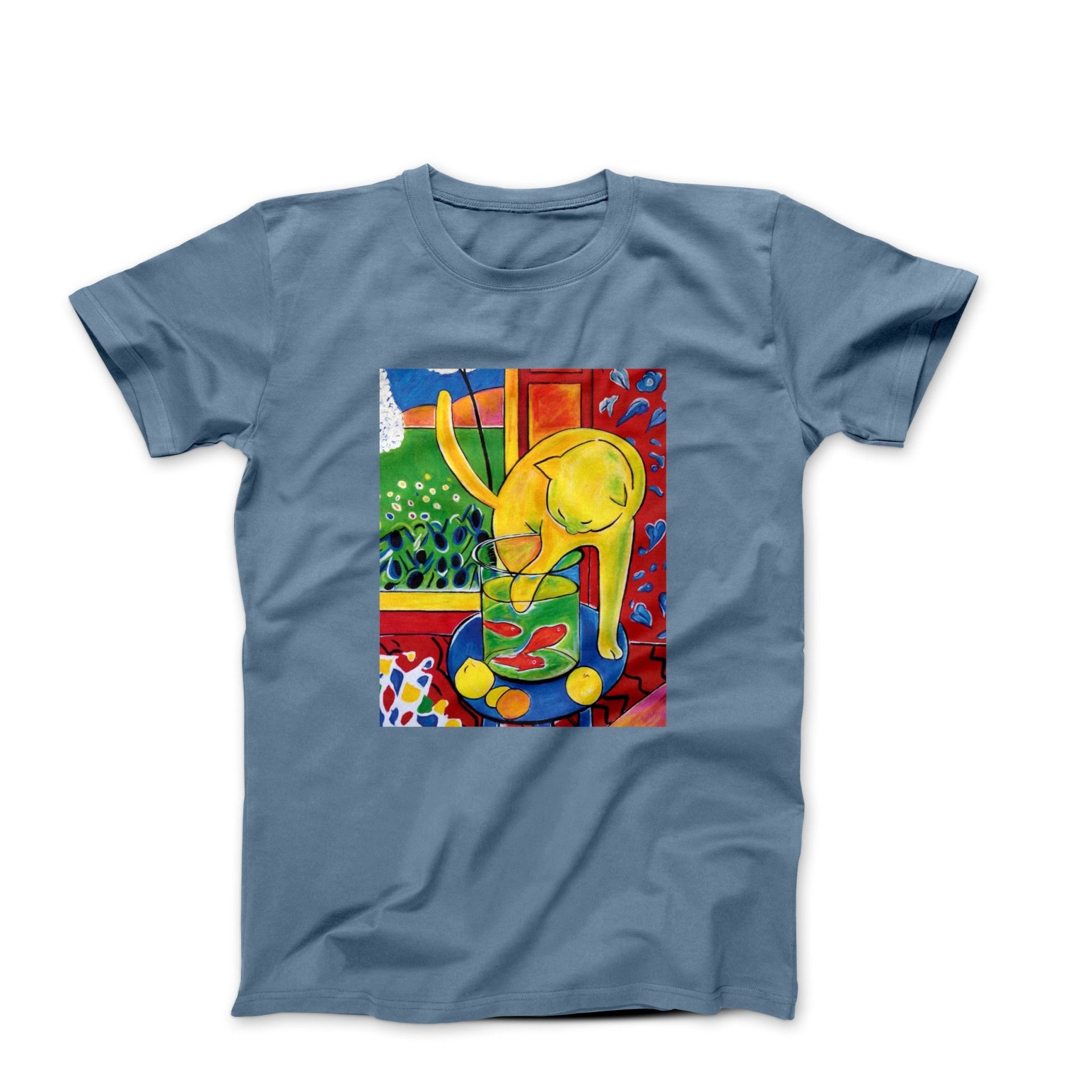 Matisse Cat with Red Fish Art T-Shirt - Greatest Artists - Harvey Ltd