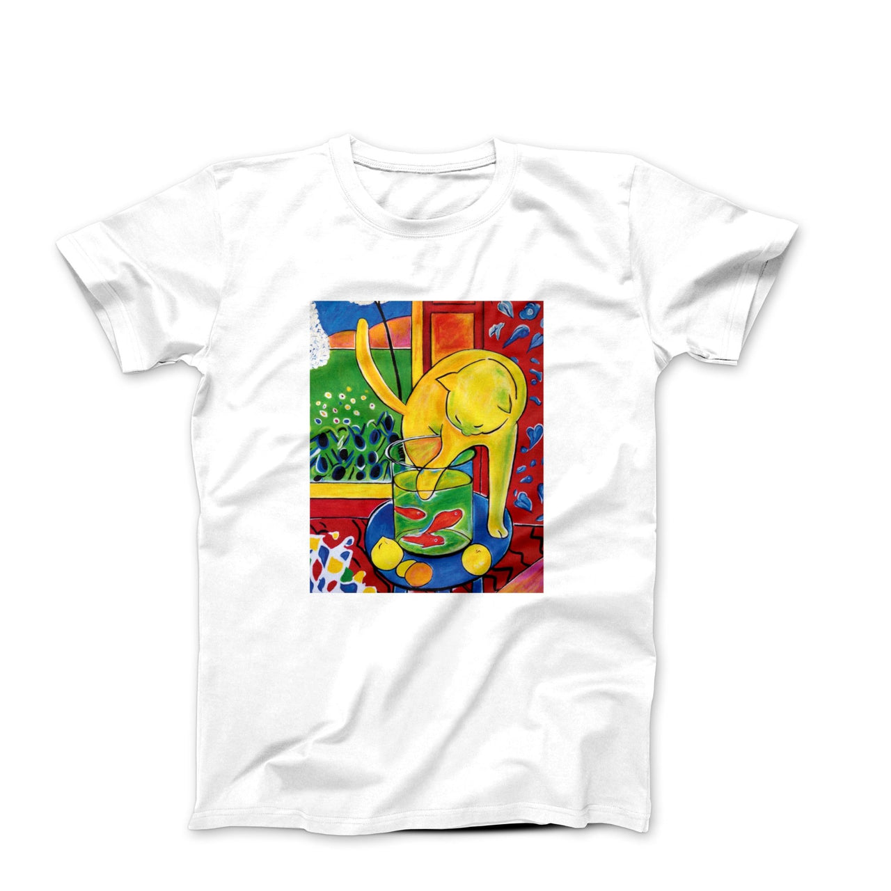 Matisse Cat with Red Fish Art T-Shirt - Greatest Artists - Harvey Ltd