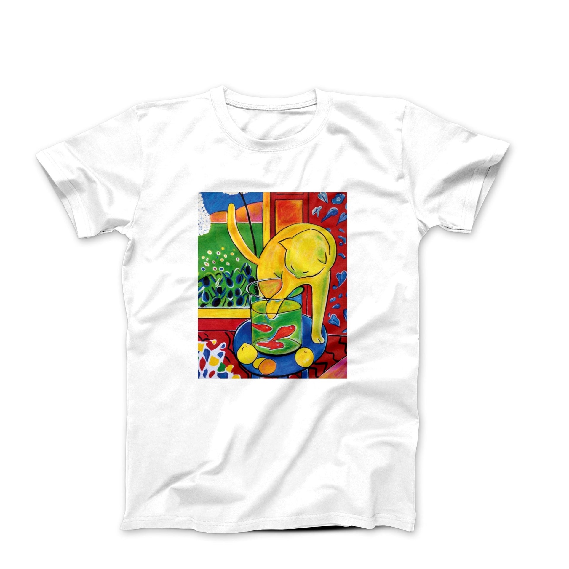 Matisse Cat with Red Fish Art T-Shirt - Greatest Artists - Harvey Ltd