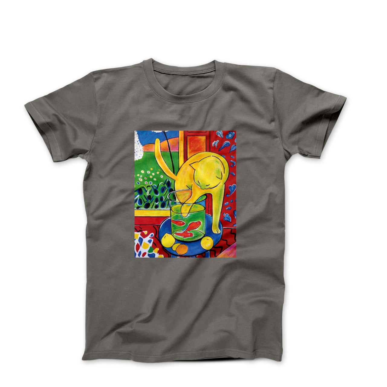 Matisse Cat with Red Fish Art T-Shirt - Greatest Artists - Harvey Ltd