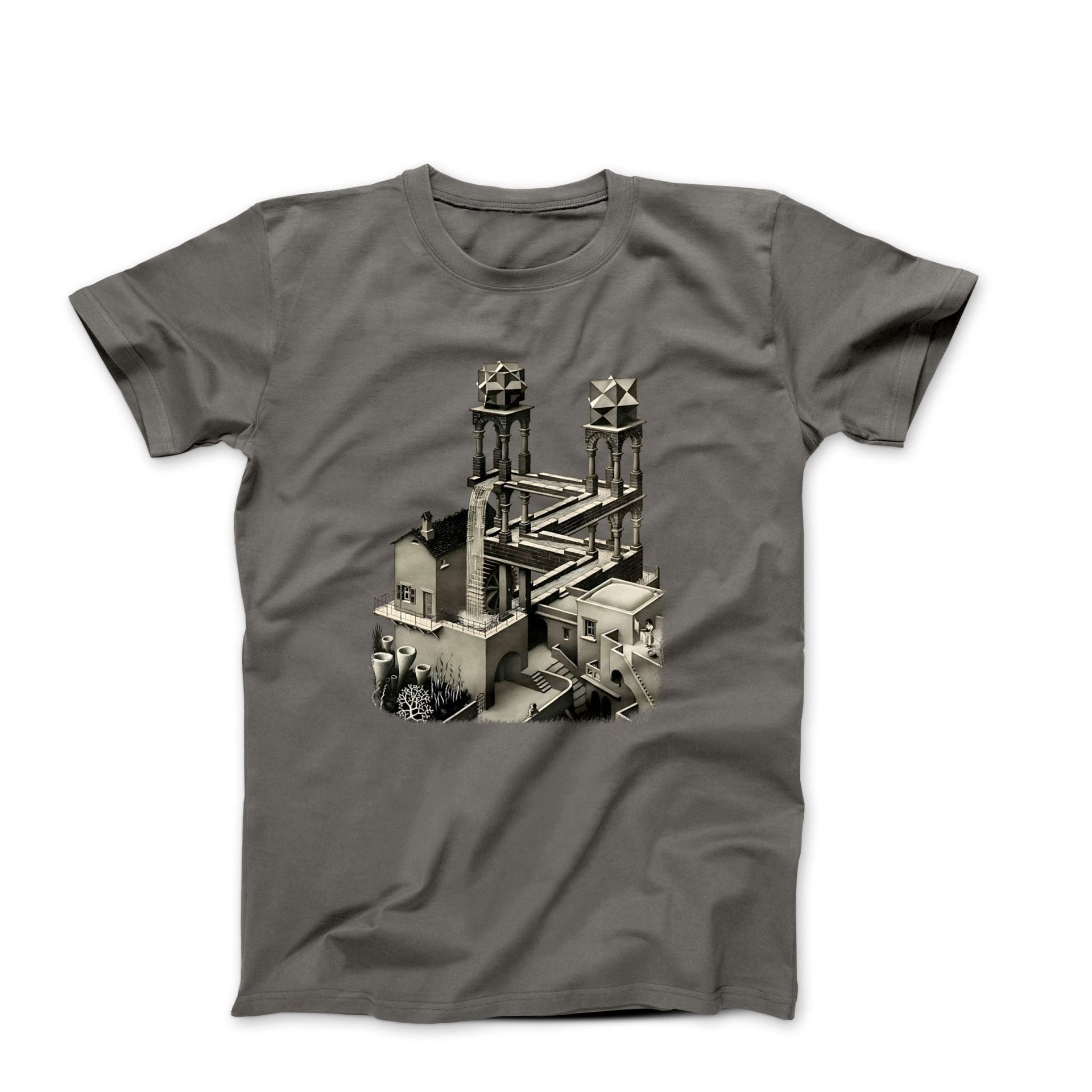 M.C. Escher Impossible Structure "Waterfall" T-Shirt - Greatest Artists - Harvey Ltd