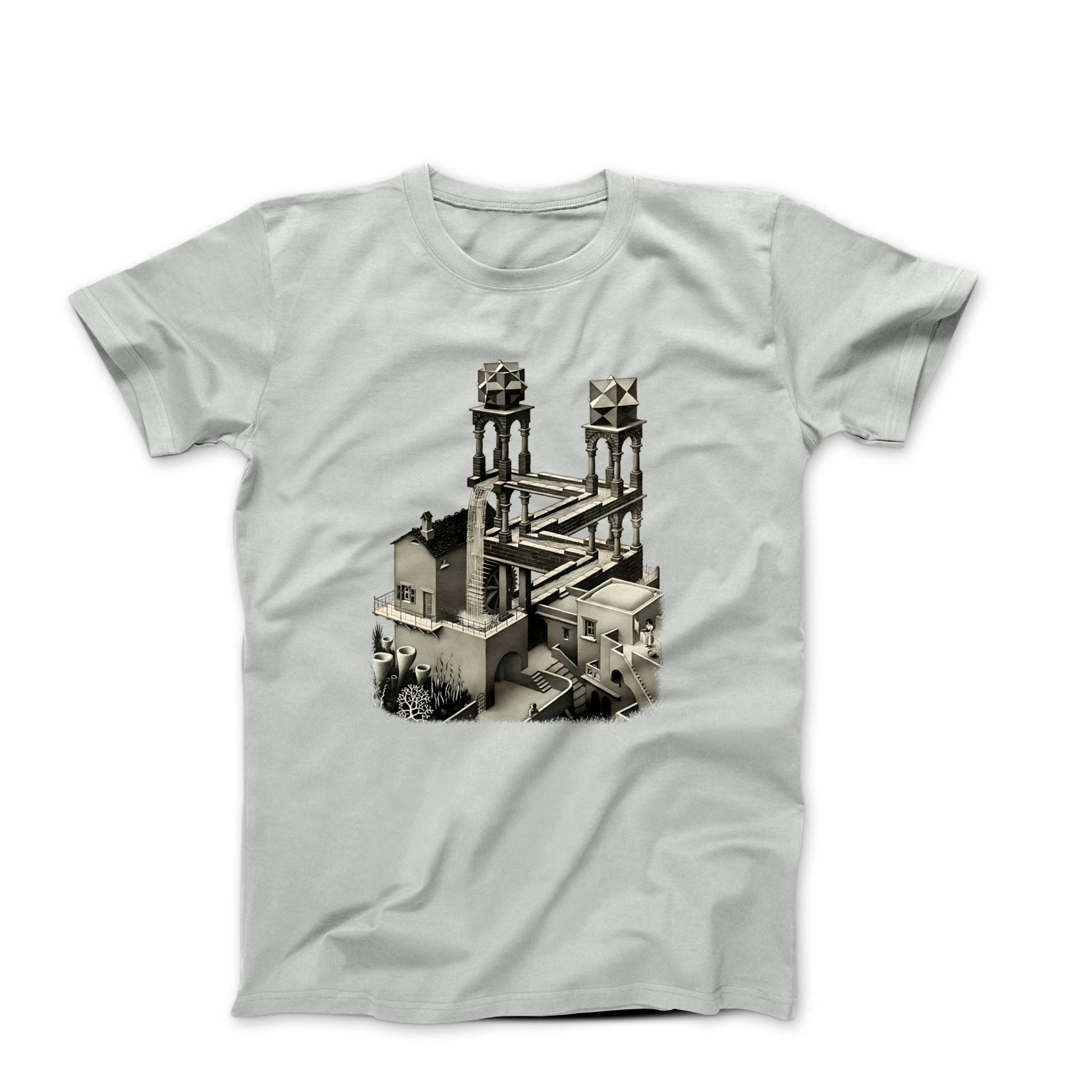 M.C. Escher Impossible Structure "Waterfall" T-Shirt - Greatest Artists - Harvey Ltd