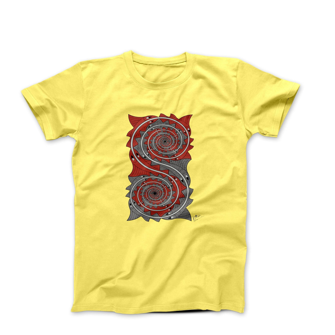 M.C. Escher Whirlpools (1957) Artwork T-shirt - Greatest Artists - Harvey Ltd