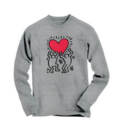 Men Holding Heart Long Sleeve Tee - Street, Pop & Media Art - Harvey Ltd