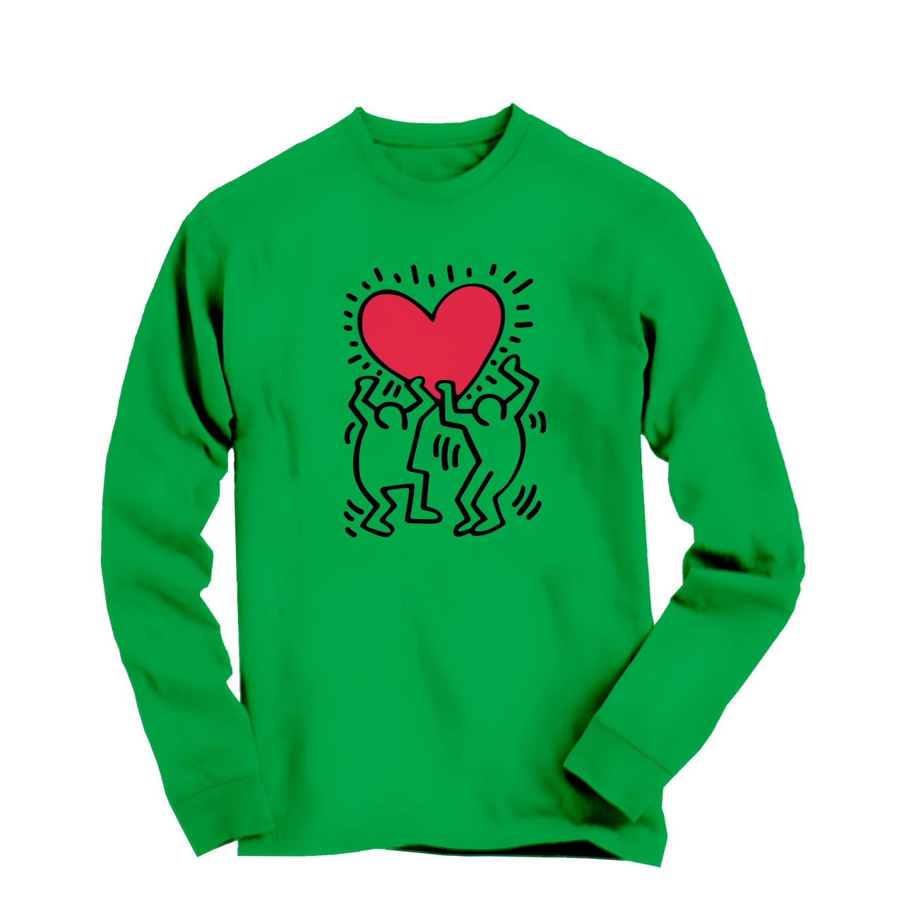 Men Holding Heart Long Sleeve Tee - Street, Pop & Media Art - Harvey Ltd
