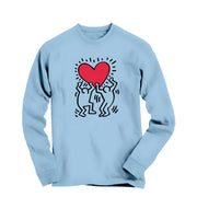 Men Holding Heart Long Sleeve Tee - Street, Pop & Media Art - Harvey Ltd