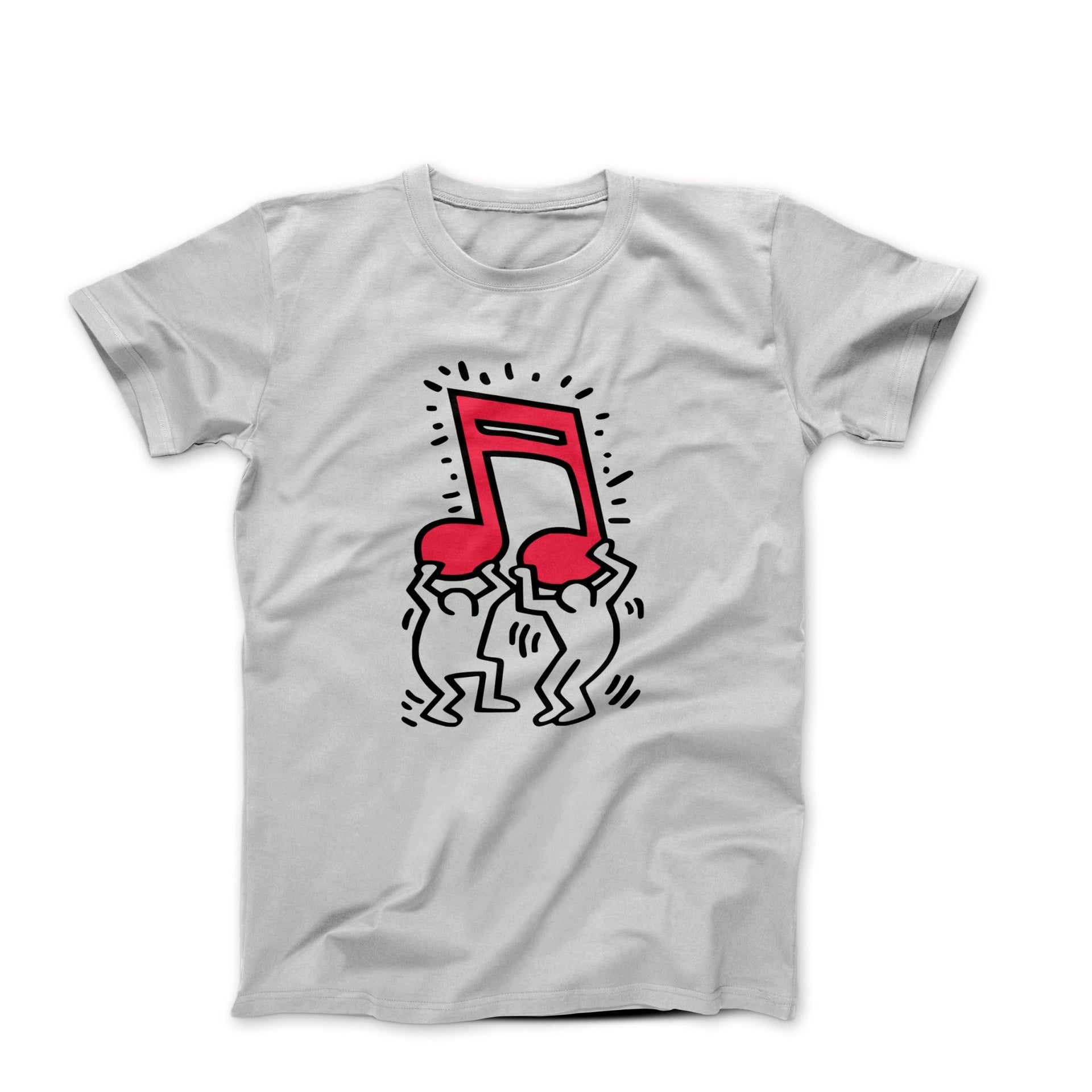Men Holding Music Street Art T-shirt - Street, Pop & Media Art - Harvey Ltd