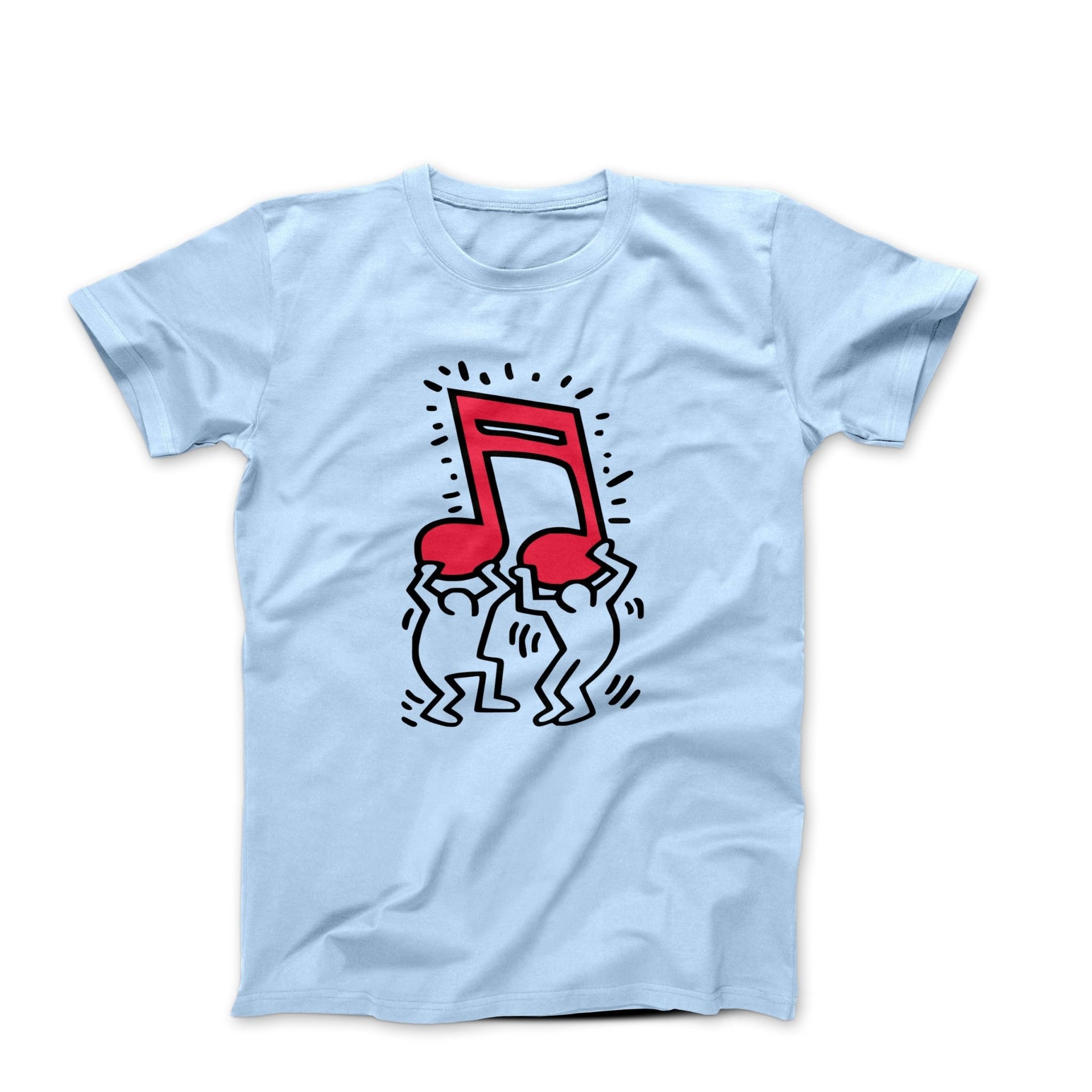 Men Holding Music Street Art T-shirt - Street, Pop & Media Art - Harvey Ltd