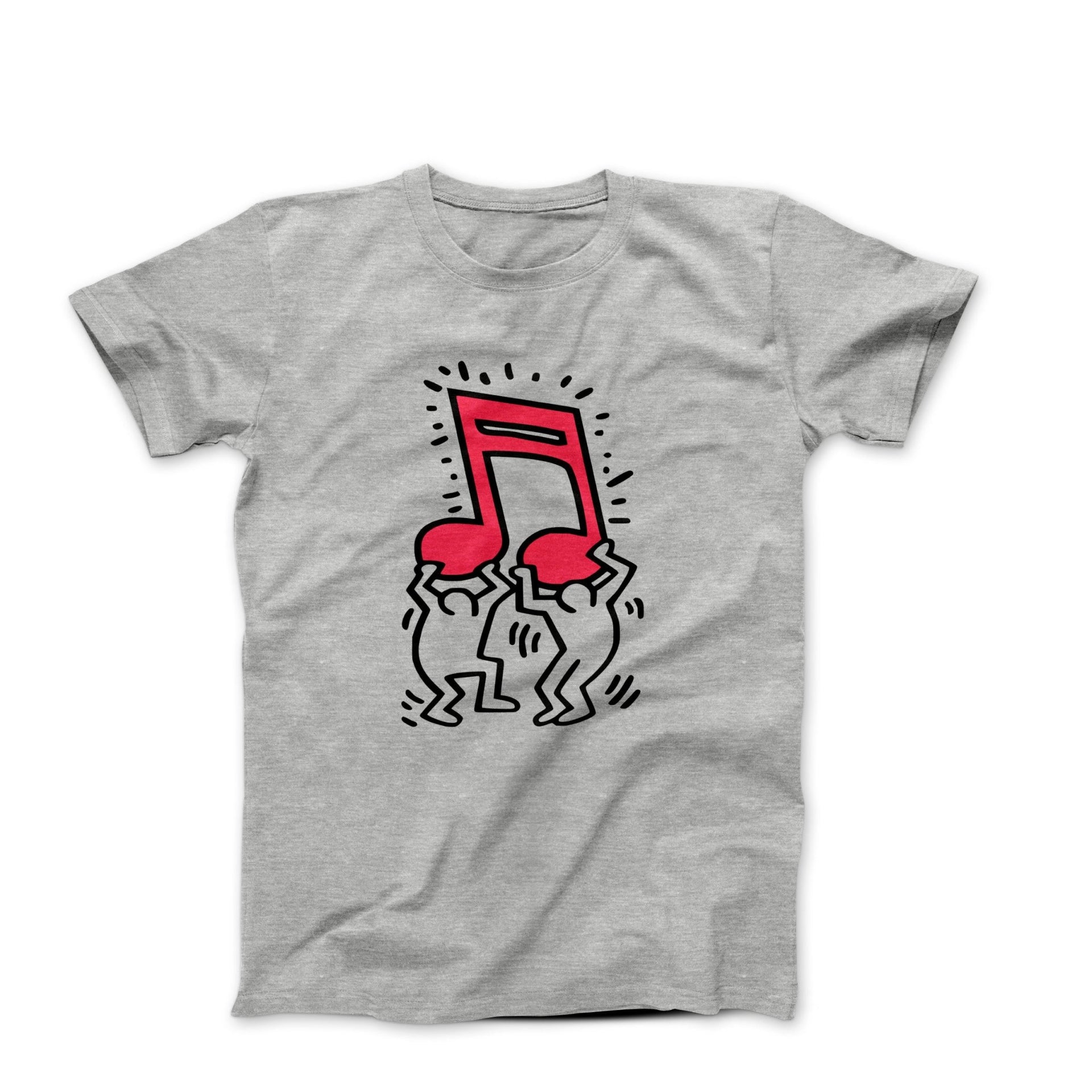 Men Holding Music Street Art T-shirt - Street, Pop & Media Art - Harvey Ltd