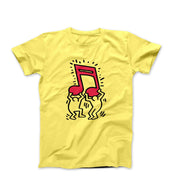 Men Holding Music Street Art T-shirt - Street, Pop & Media Art - Harvey Ltd