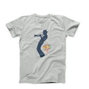 Miles Davis With His Trumpet Sketch T-shirt - Comics, Movies & Music - Harvey Ltd