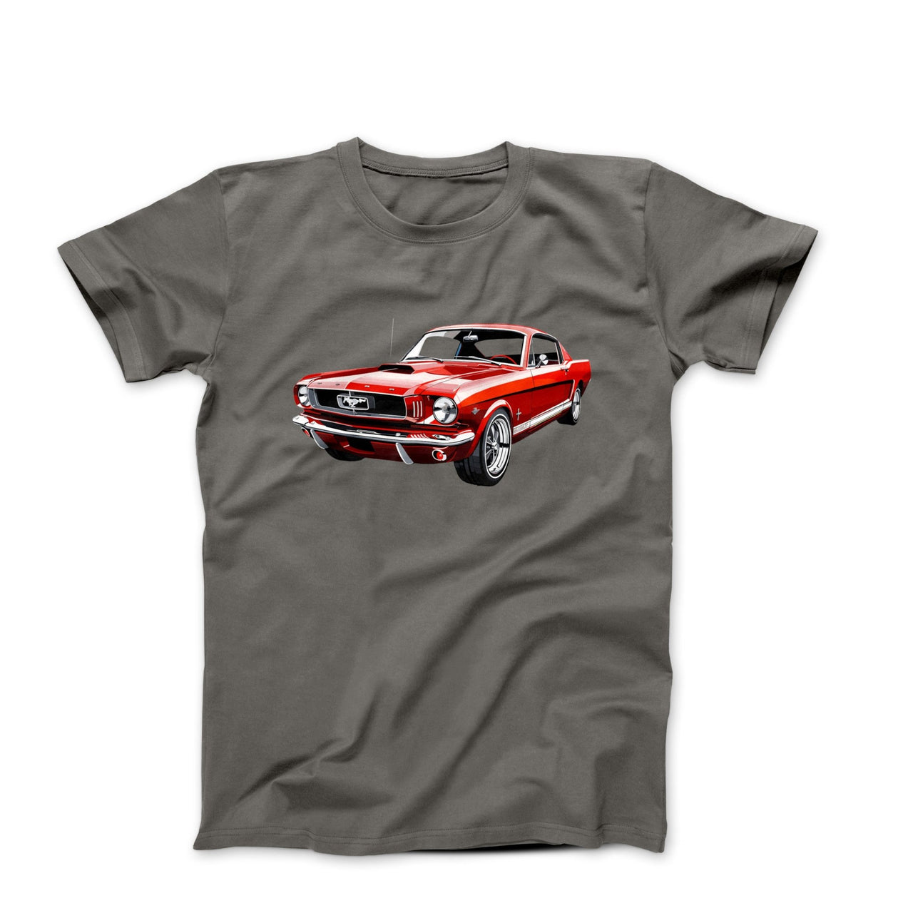 1965 Red Ford Mustang T-shirt - Cars, Trucks & Cycles - Harvey Ltd
