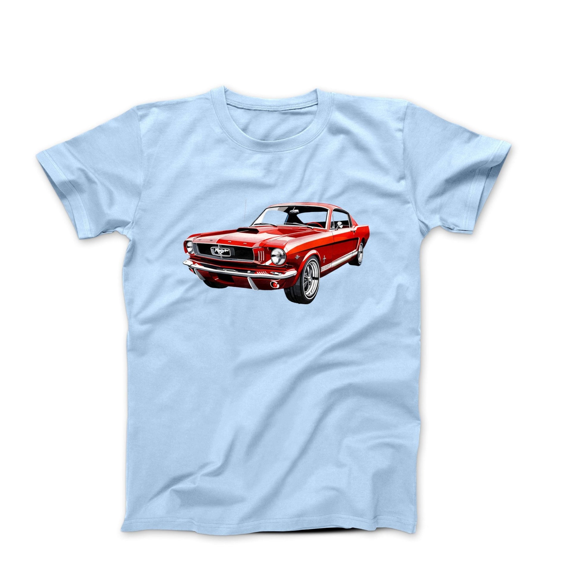 1965 Red Ford Mustang T-shirt - Cars, Trucks & Cycles - Harvey Ltd
