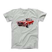 1965 Red Ford Mustang T-shirt - Cars, Trucks & Cycles - Harvey Ltd