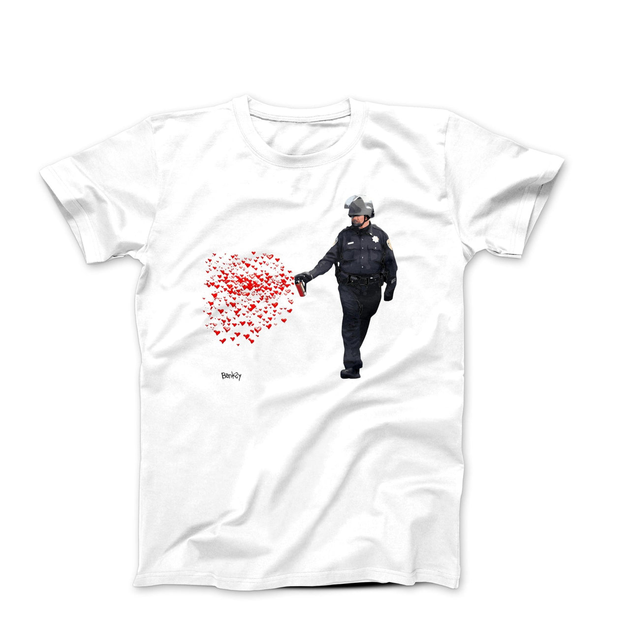 Banksy Pepper Spray Cop Street Art T-shirt - Street, Pop & Media Art - Harvey Ltd