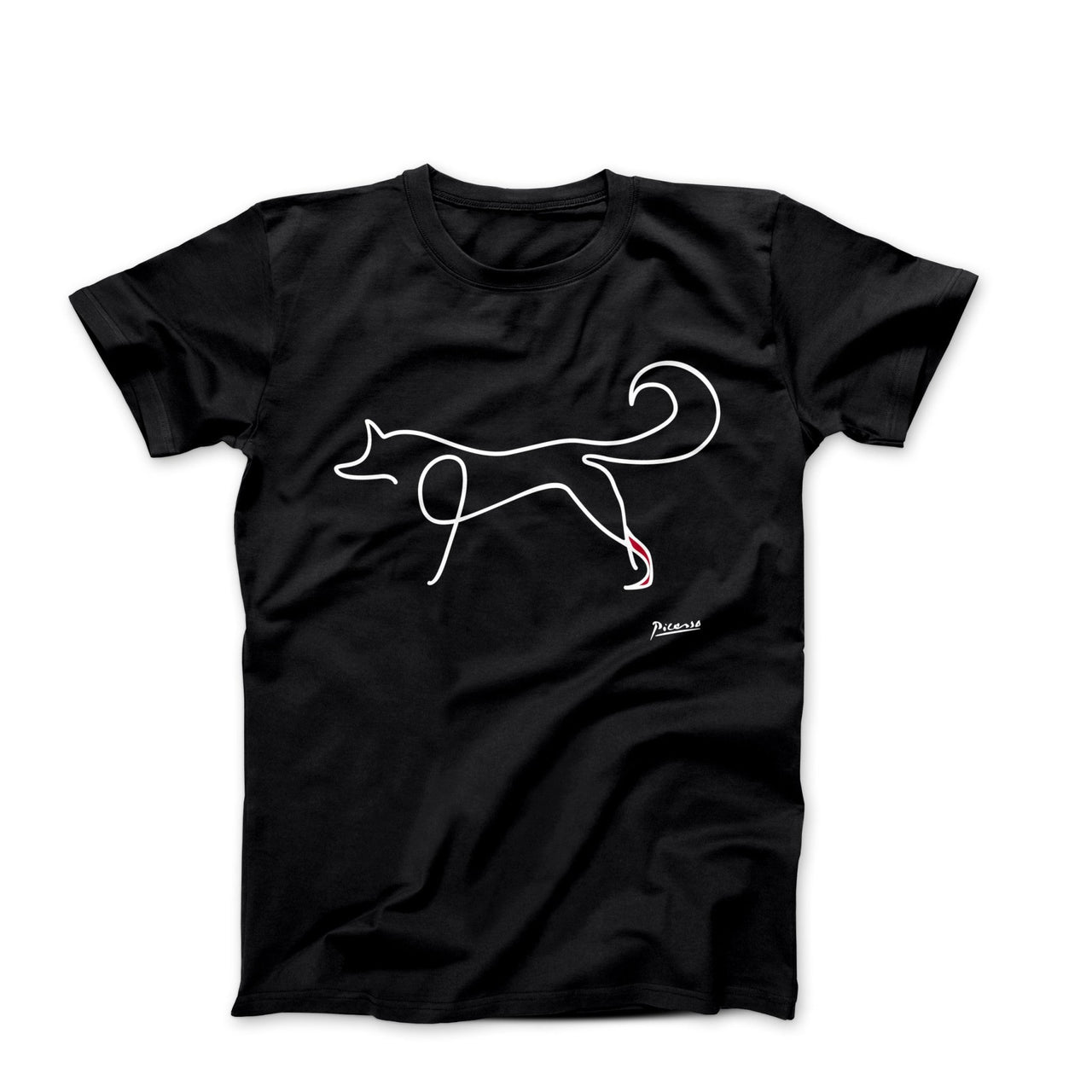 Picasso Fox Line Sketch T-shirt - Greatest Artists - Harvey Ltd
