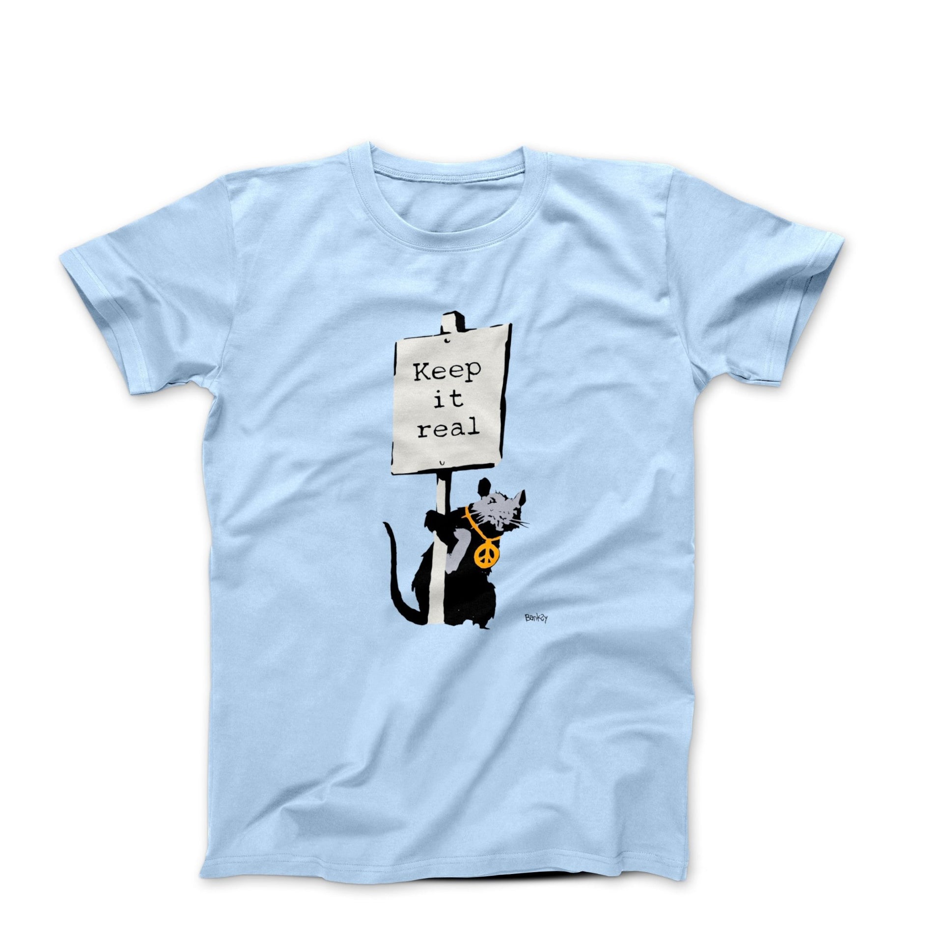 Banksy Keep It Real Rat Street Art T-shirt - Street, Pop & Media Art - Harvey Ltd