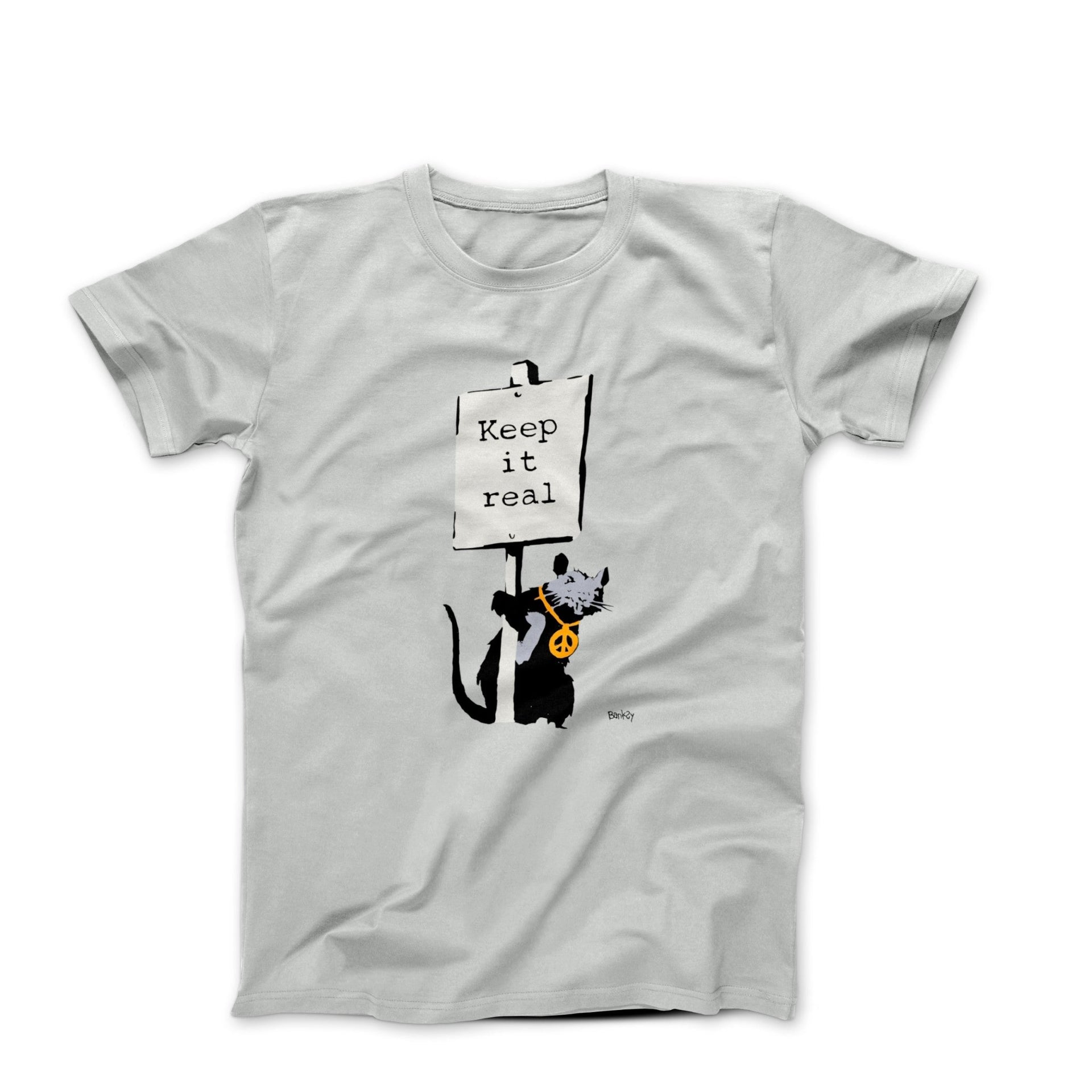 Banksy Keep It Real Rat Street Art T-shirt - Street, Pop & Media Art - Harvey Ltd