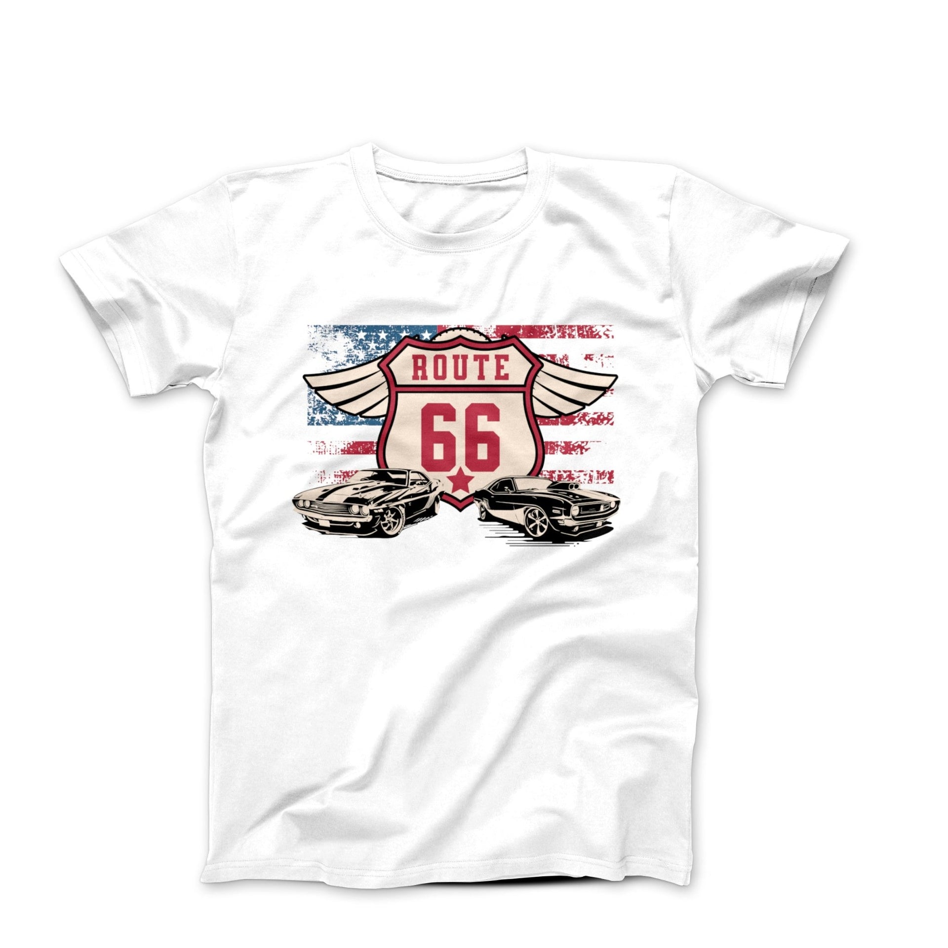Route 66 Vintage Illustration T-shirt - Movies, TV & Others - Harvey Ltd
