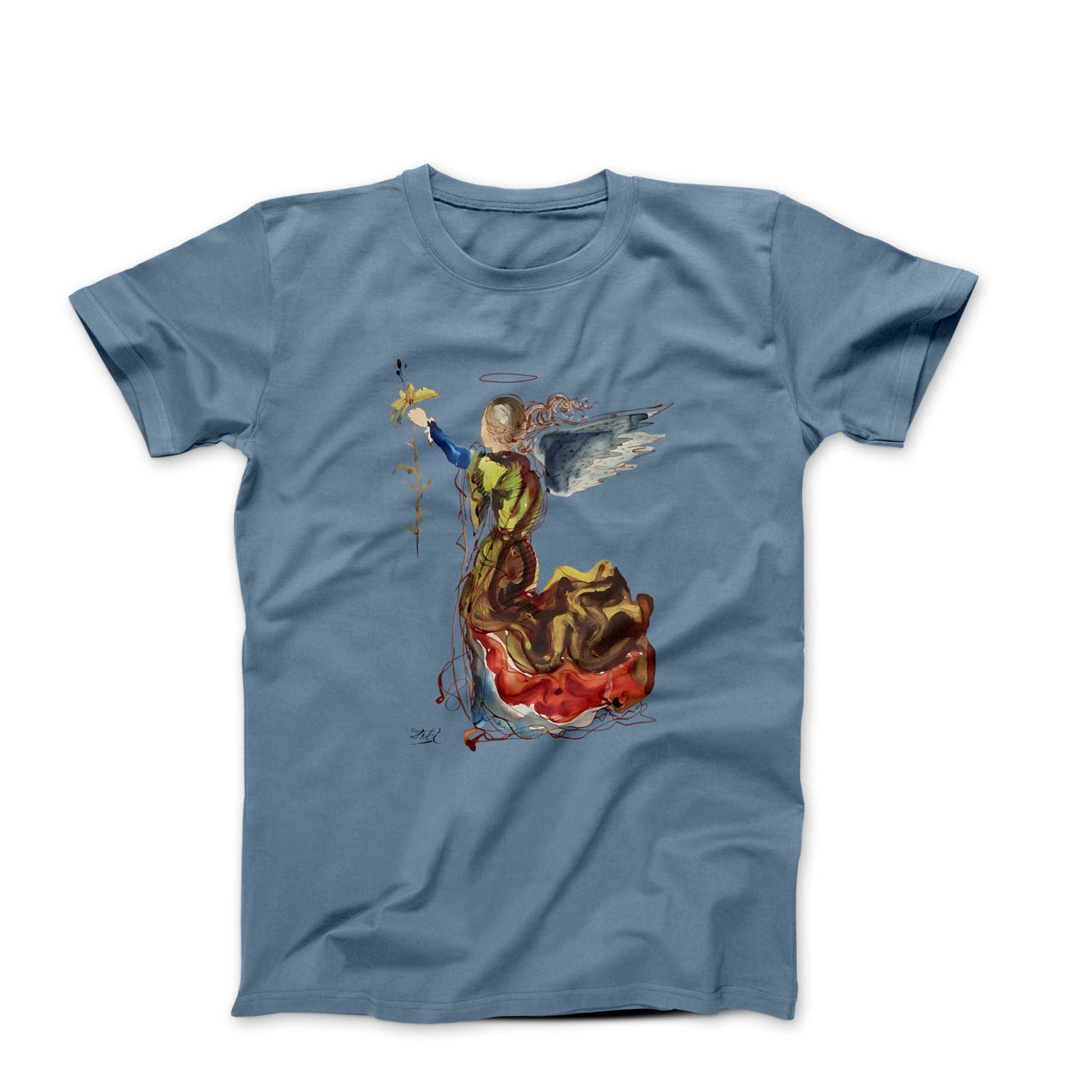 Salvador Dali Angel of the Annunciation (1948) Artwork T-shirt - Greatest Artists - Harvey Ltd
