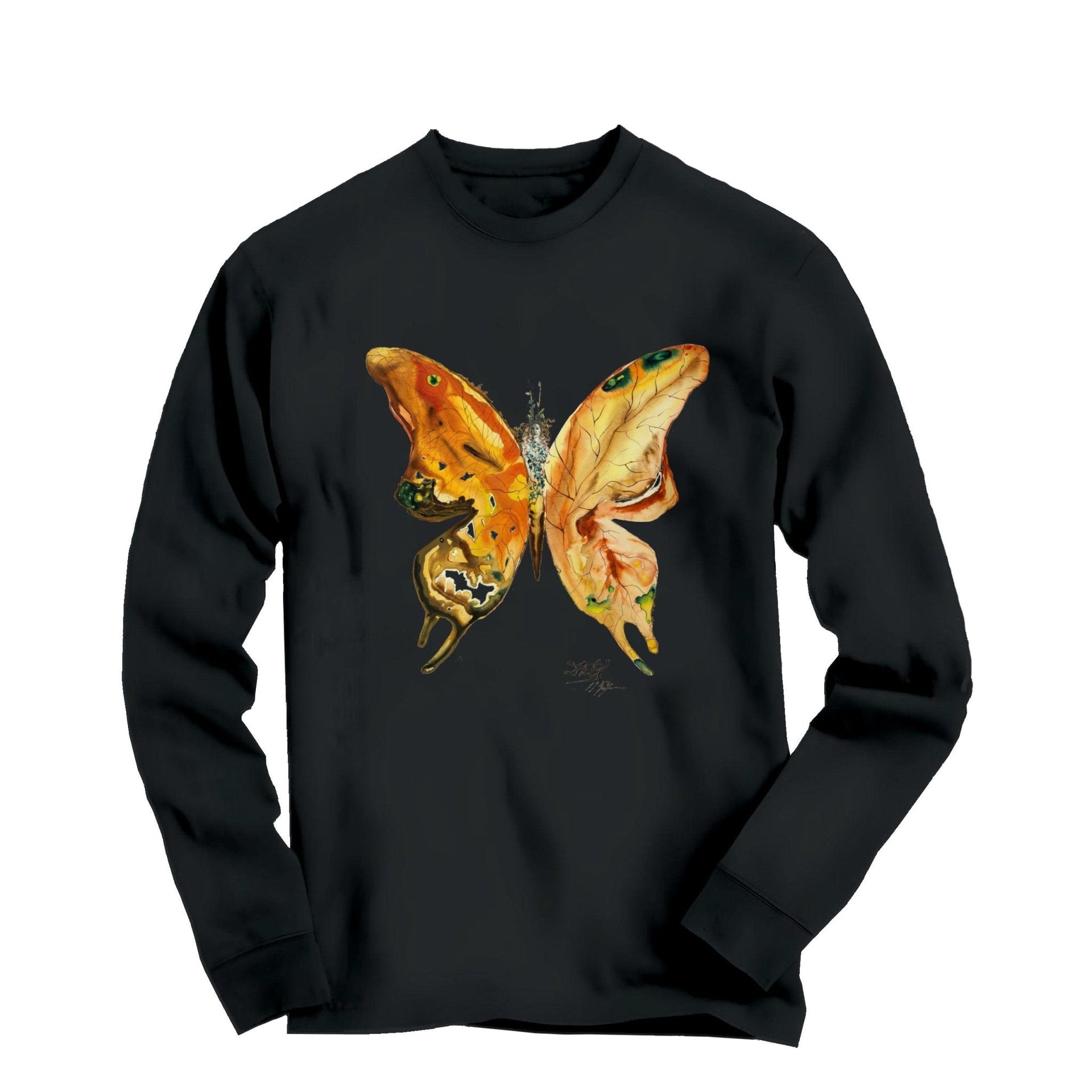 Salvador Dali Venus Butterfly (1947) Artwork Long Sleeve Tee - Greatest Artists - Harvey Ltd