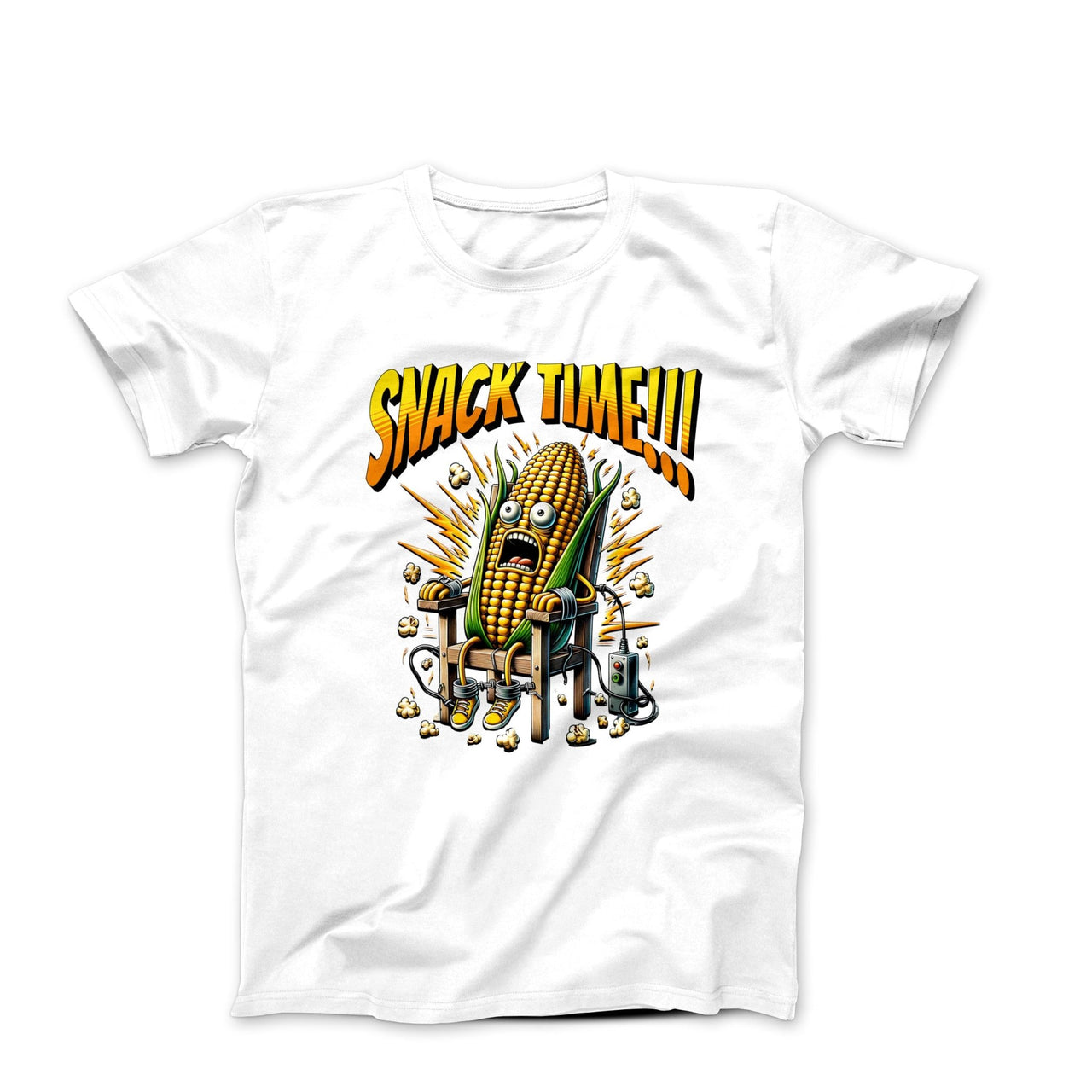 Snack Time Popcorn Illustration T-shirt - Plants, Garden & Food - Harvey Ltd