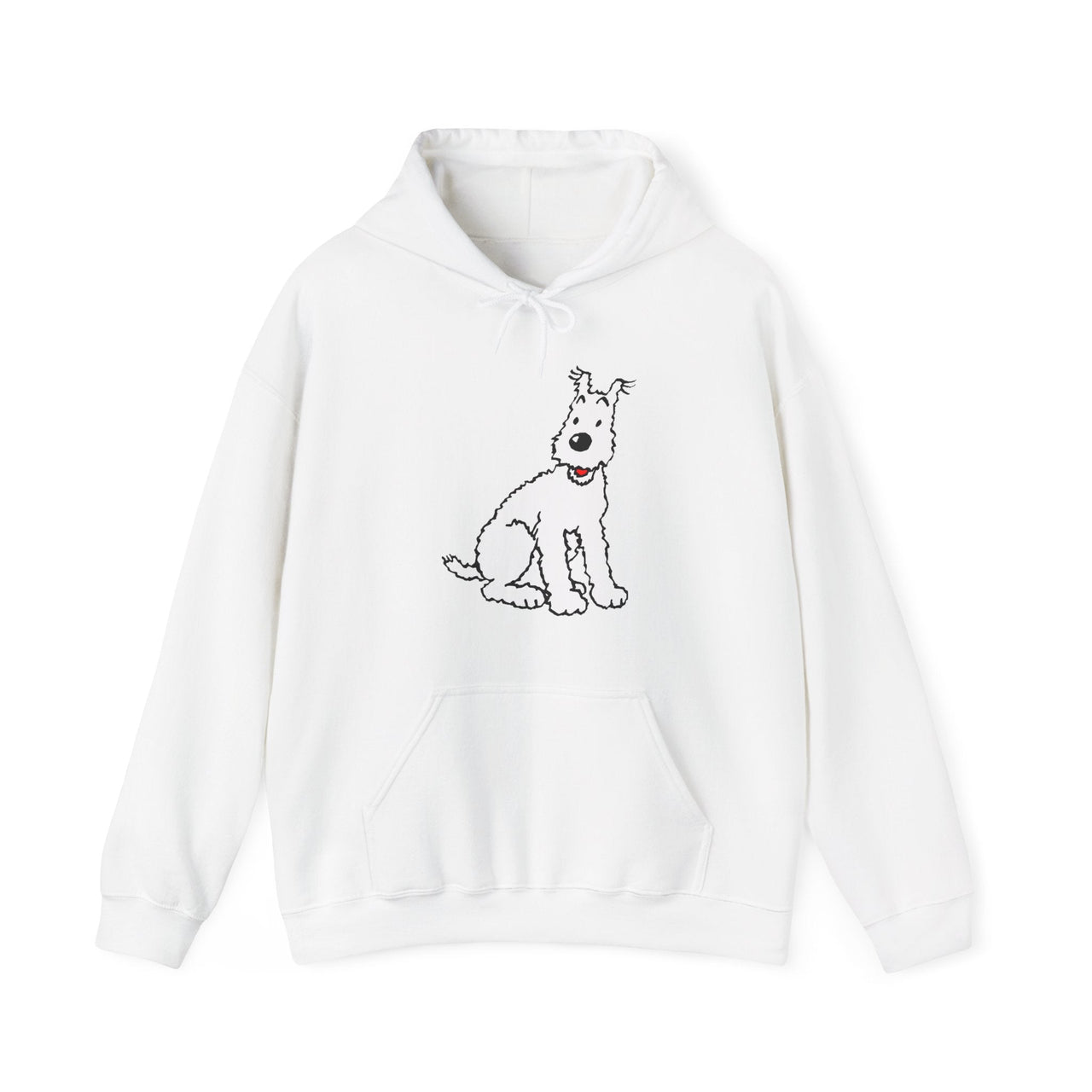 Snowy, Wire Fox Terrier Illustration Hoodie - Comics, Movies & Music - Harvey Ltd