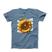 Sunflower & Bee Illustration T-shirt - Plants, Garden & Food - Harvey Ltd