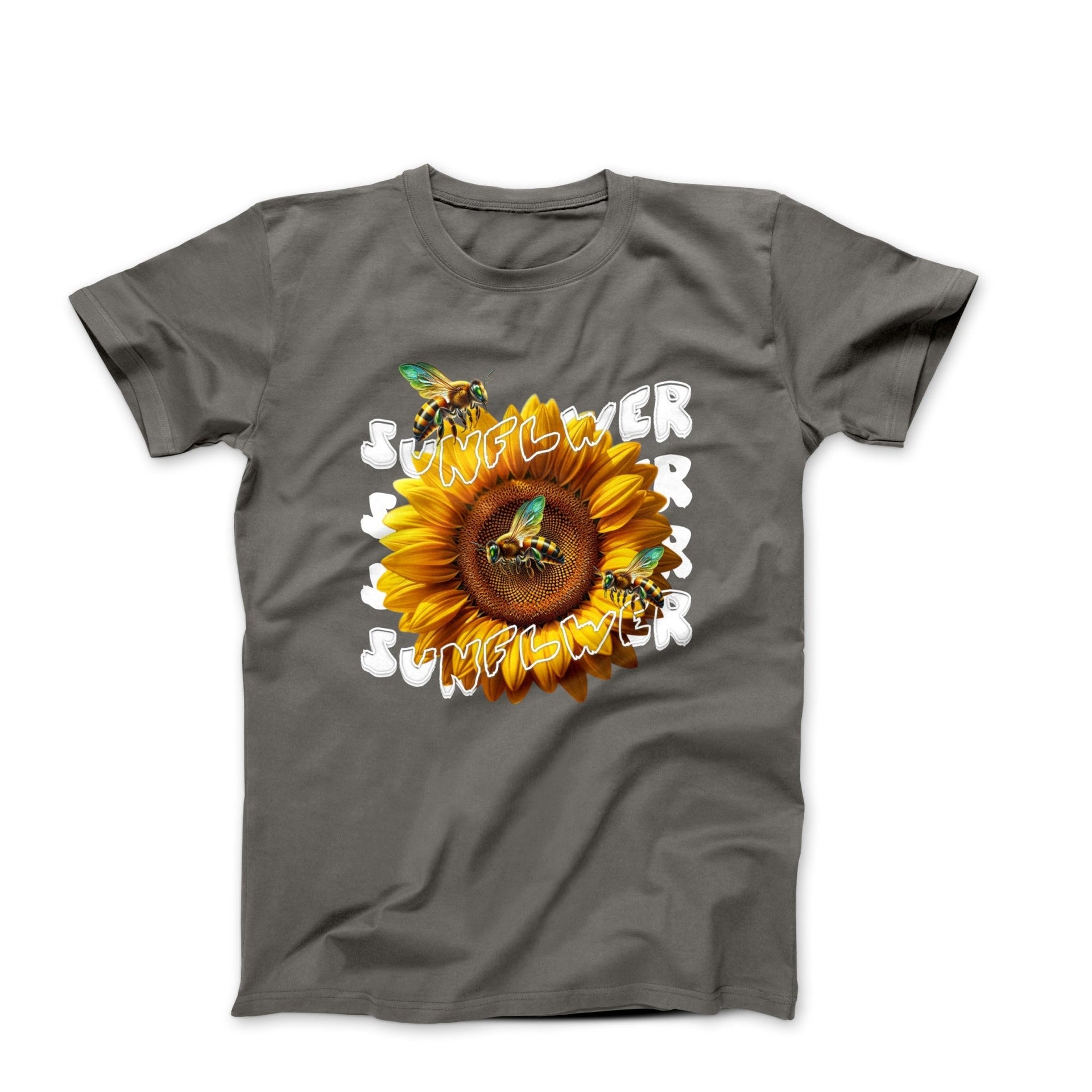 Sunflower & Bee Illustration T-shirt - Plants, Garden & Food - Harvey Ltd
