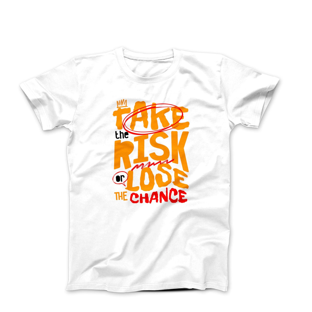 Take The Risk Illustration T-shirt - Movies, TV & Others - Harvey Ltd