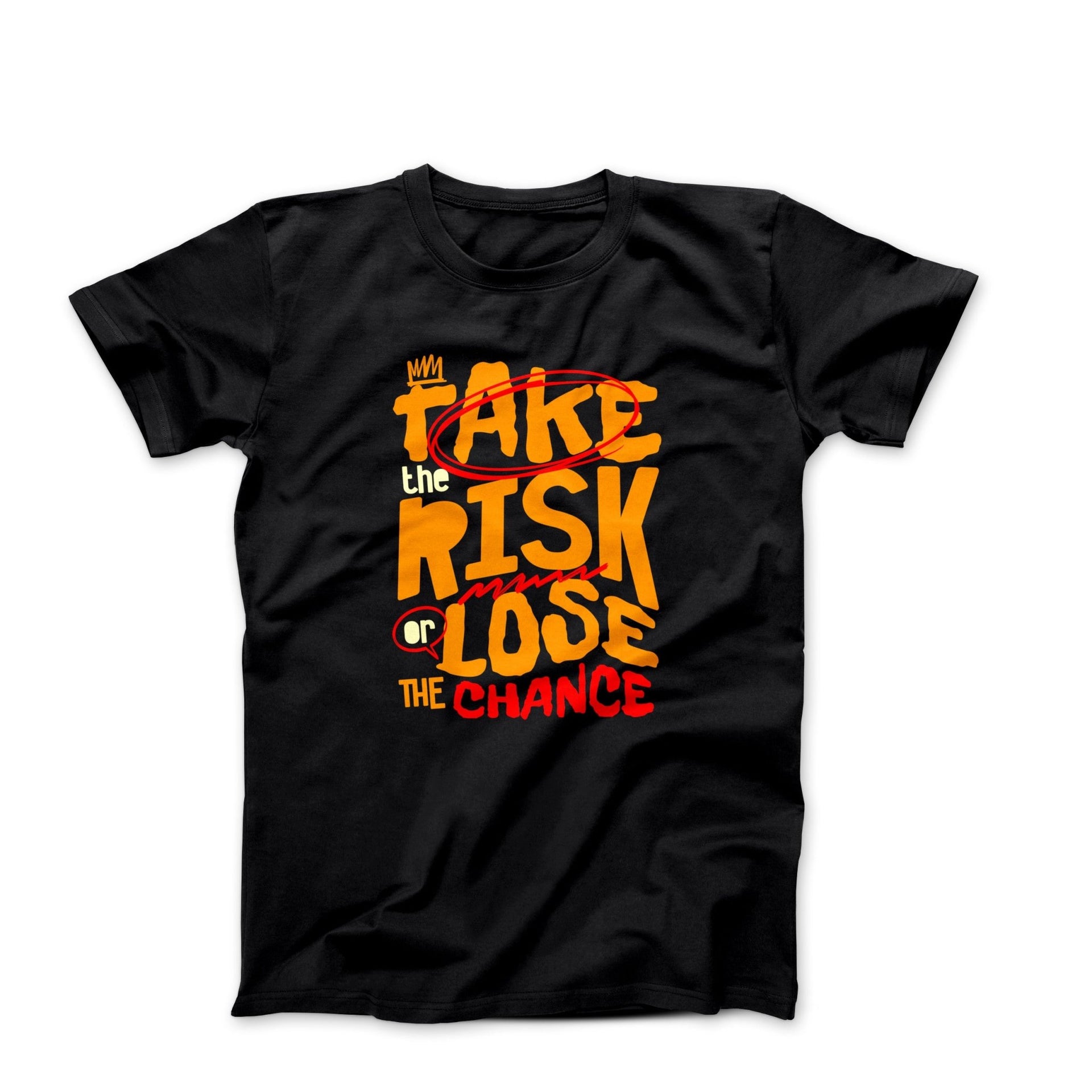 Take The Risk Illustration T-shirt - Movies, TV & Others - Harvey Ltd