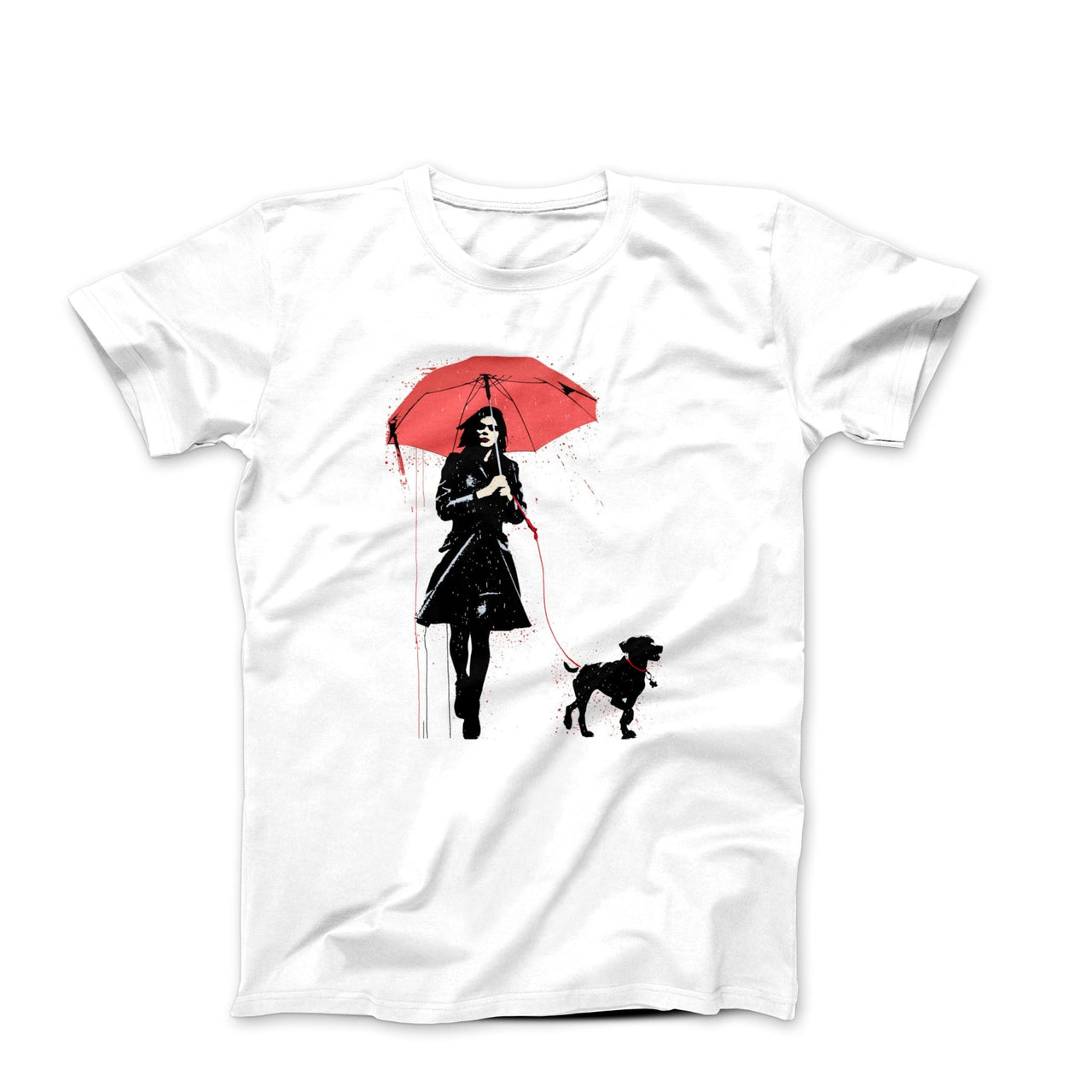 The Red Umbrella Street Art T-shirt - Steet, Pop & Media Art - Harvey Ltd